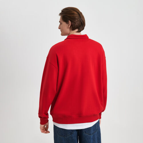 Толстовка на молнии унисекс FLOW, красная, размер XS/S 4