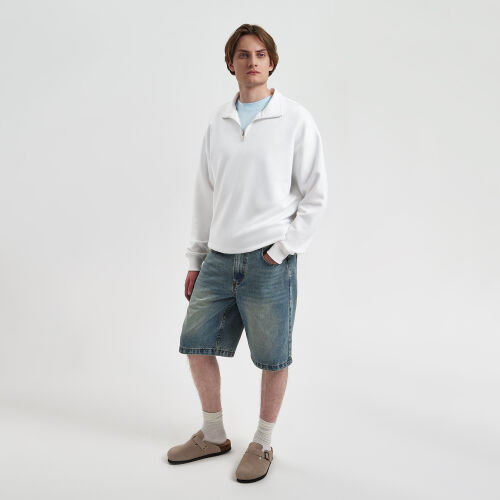 Толстовка на молнии унисекс FLOW, белая, размер XL/2XL 11