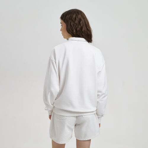 Толстовка на молнии унисекс FLOW, белая, размер XL/2XL 13