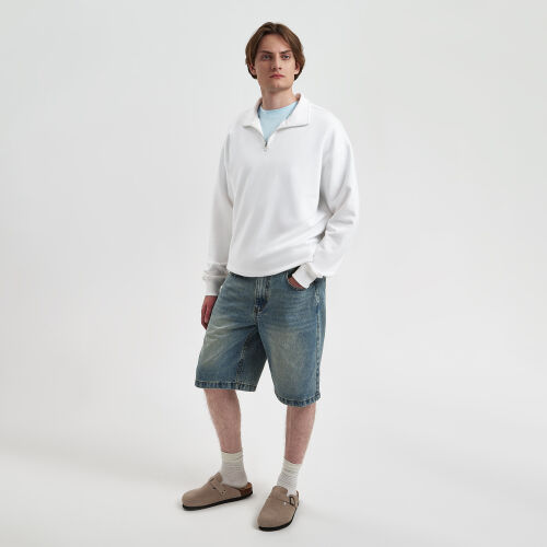 Толстовка на молнии унисекс Флоу (Flow), белая, размер 5XL/6XL 2