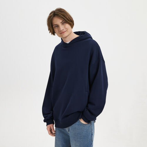 Худи оверсайз унисекс Фьюжн (Fusion), темно-синий, размер 2XS 5