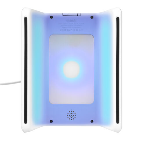 Зарядная станция с часами 15W Флейм (Flame), белая 5