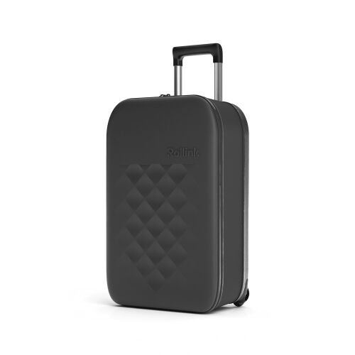 Чемодан складной Rollink Vega II 55x40x20 см, 2 колеса, черный 11