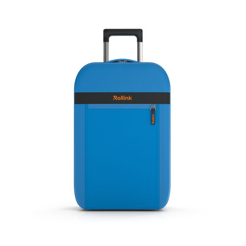 Чемодан складной Rollink Aura 55x40x20 см, 2 колеса, синий 19