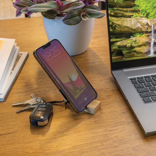 Бамбуковая мини-подставка для телефона Standkey с кольцом для кл 2 Бамбуковая мини-подставка для телефона Standkey с кольцом для кл 2