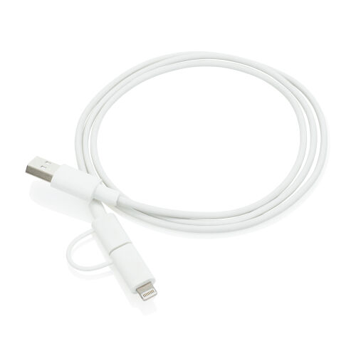 Кабель «2 в 1» с лицензированным MFi разъемом Apple Lightning 1 Кабель «2 в 1» с лицензированным MFi разъемом Apple Lightning 1