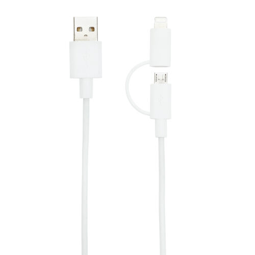 Кабель «2 в 1» с лицензированным MFi разъемом Apple Lightning 2 Кабель «2 в 1» с лицензированным MFi разъемом Apple Lightning 2