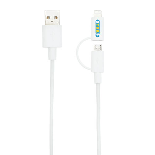 Кабель «2 в 1» с лицензированным MFi разъемом Apple Lightning 3 Кабель «2 в 1» с лицензированным MFi разъемом Apple Lightning 3