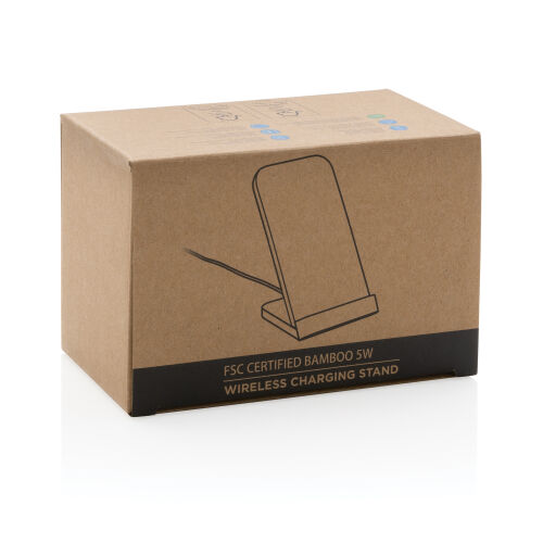 Док-станция Bamboo FSC® для беспроводной зарядки, 5 Вт 7