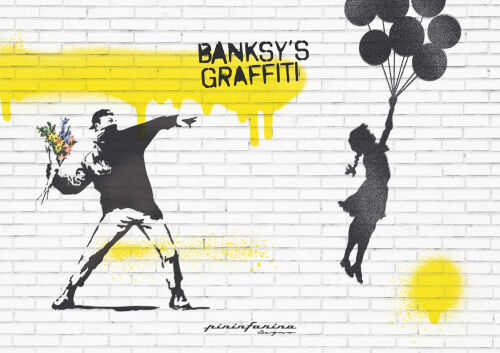 Блокнот линованный Pininfarina Banksy Улетающая девочка из камен 7 Блокнот линованный Pininfarina Banksy Улетающая девочка из камен 7
