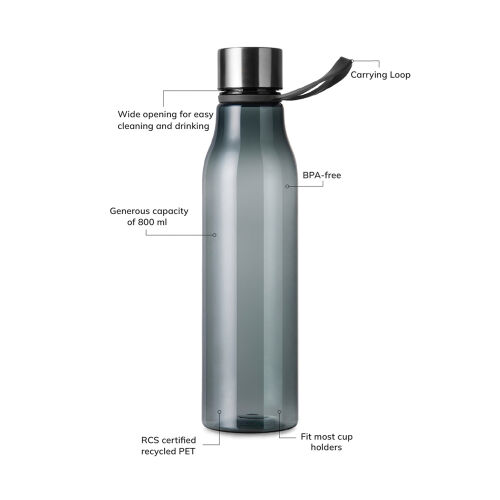 Бутылка для воды VINGA Lean из rPET RCS, 800 мл 4 Бутылка для воды VINGA Lean из rPET RCS, 800 мл 4