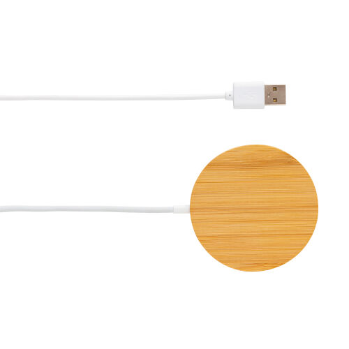 Магнитное устройство для беспроводной зарядки Bamboo, 10 Вт 2 Магнитное устройство для беспроводной зарядки Bamboo, 10 Вт 2