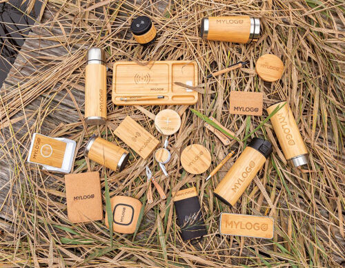 Круглая док-станция Bamboo FSC® для беспроводной зарядки, 5 Вт 5 Круглая док-станция Bamboo FSC® для беспроводной зарядки, 5 Вт 5