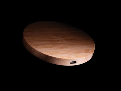 Круглая док-станция Bamboo FSC® для беспроводной зарядки, 5 Вт 6 Круглая док-станция Bamboo FSC® для беспроводной зарядки, 5 Вт 6