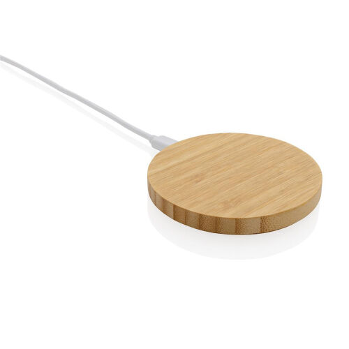Док-станция Bamboo FSC® для беспроводной зарядки, 15 Вт 1 Док-станция Bamboo FSC® для беспроводной зарядки, 15 Вт 1