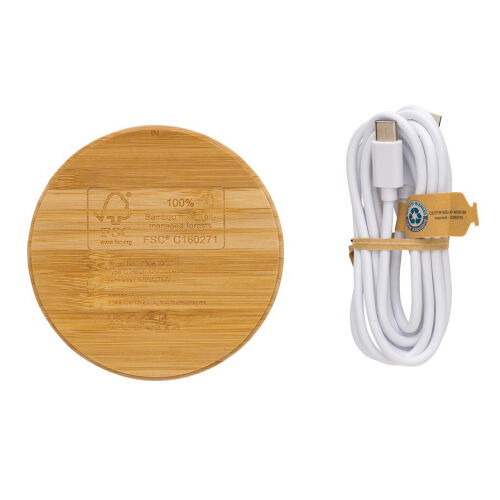 Док-станция Bamboo FSC® для беспроводной зарядки, 15 Вт 2 Док-станция Bamboo FSC® для беспроводной зарядки, 15 Вт 2