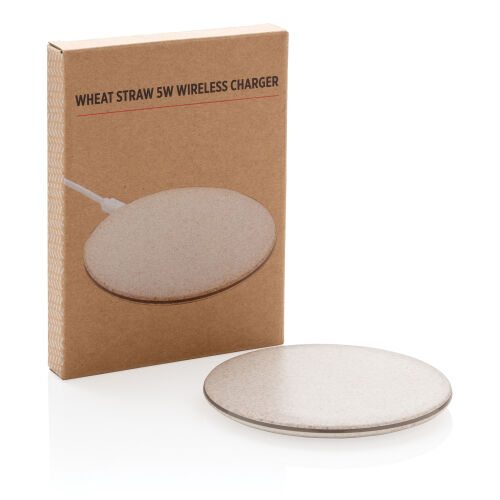 Док-станция для беспроводной зарядки Wheat Straw, 5 Вт 1
