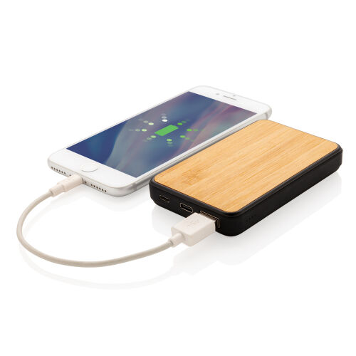 Бамбуковый карманный внешний аккумулятор Fashion, 5000 mAh 10