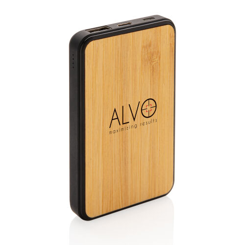 Бамбуковый карманный внешний аккумулятор Fashion, 5000 mAh 11