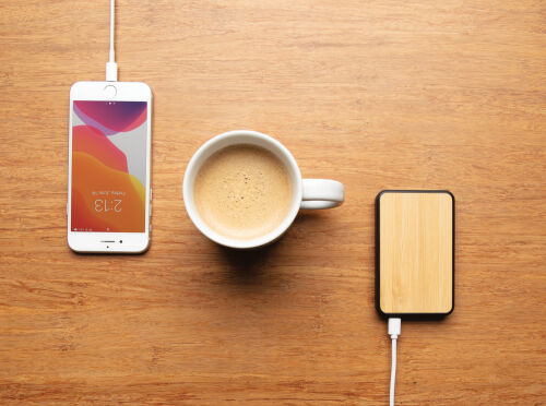 Бамбуковый карманный внешний аккумулятор Fashion, 5000 mAh 1