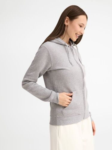 Толстовка женская на молнии с капюшоном Seven Women 290, серый м 6