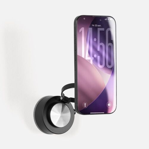 Вакуумная магнитная подставка airFix, черная с серым 3