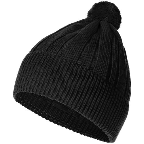 Шапка Knit Beat, черная 1 Шапка Knit Beat, черная 1