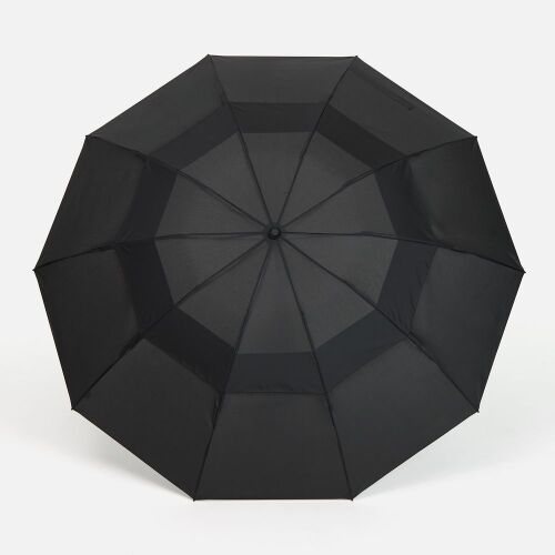 Зонт обратного сложения twoGether с двойным куполом, черный 1