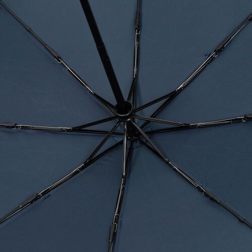 Зонт складной Smooth Move с плавным закрытием, темно-синий 3