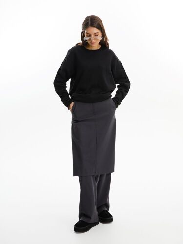 Лонгслив унисекс Siluetti Fuori, черный, размер S/M 5