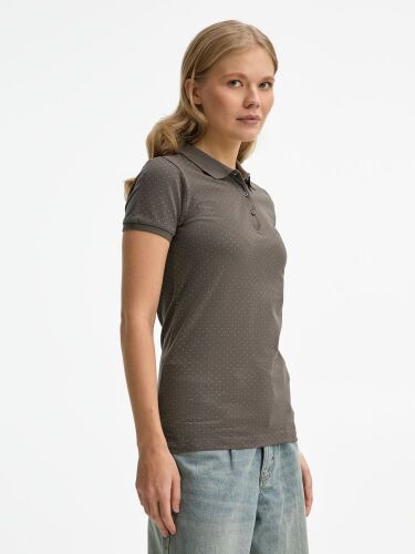 Рубашка поло женская Brandy Women темно-серый с белым, размер XS 4