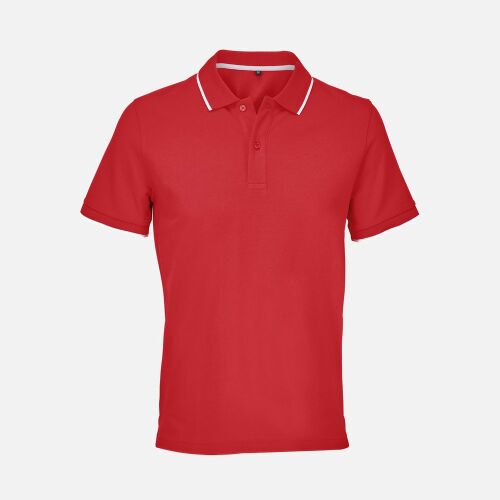 Рубашка поло унисекс Palermo, красная с белым, размер M 1