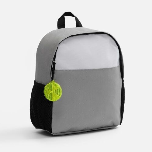 Пешеходный светоотражатель с цепочкой «Круг», неон-желтый 2