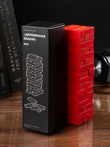Игра «Деревянная башня мини», красная 6