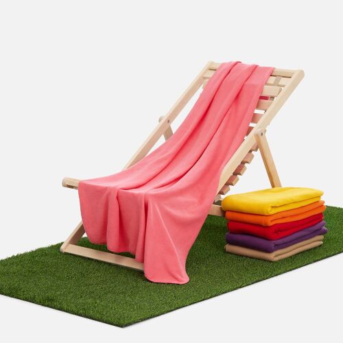 Флисовый плед Warm&Peace, розовый (коралловый) 2