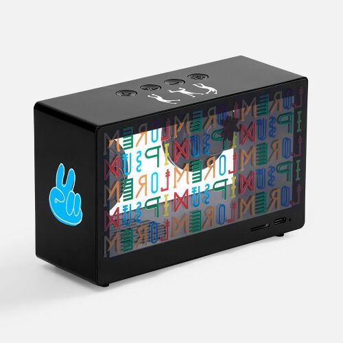 Bluetooth-колонка со светомузыкой Sensofonic, черная 7