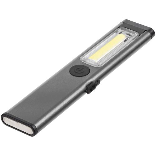Фонарик-факел аккумуляторный Wallis с магнитом, серый 3