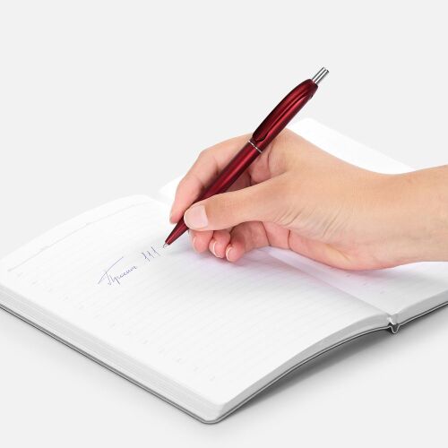 Ручка шариковая Bright Spark, красный металлик 4