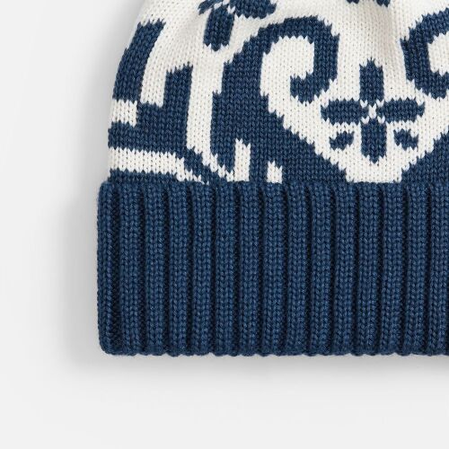 Шапка Wintertude, синяя с белым 2 Шапка Wintertude, синяя с белым 2