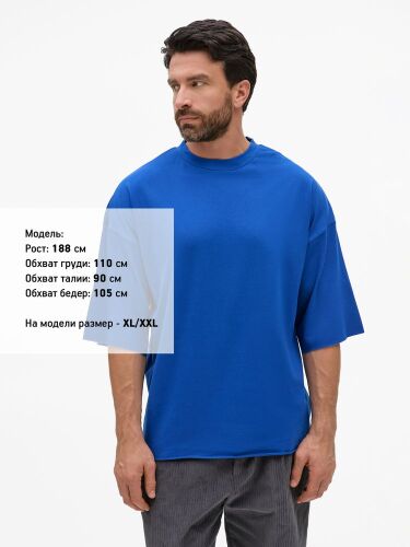 Футболка унисекс T1, синяя, размер M/L 2