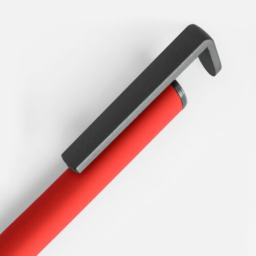 Ручка шариковая Standic с подставкой для телефона, красная 3