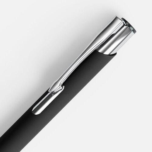 Ручка шариковая Keskus Soft Touch, черная 4