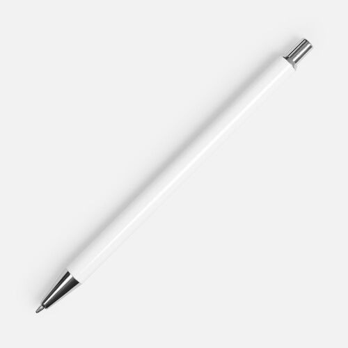 Ручка шариковая Slim Beam, белая 1 Ручка шариковая Slim Beam, белая 1