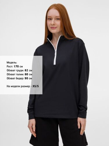 Свитшот на молнии из бифлекса Morfiss, черный, размер XS/S 4 Свитшот на молнии из бифлекса Morfiss, черный, размер XS/S 4