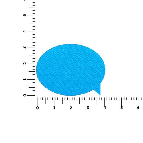 Наклейка тканевая Lunga Bubble, M, голубая 2