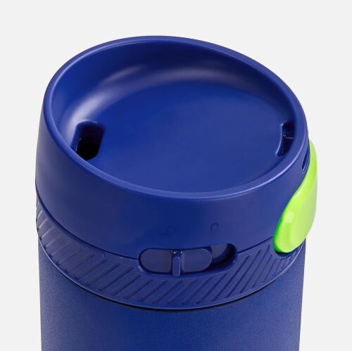 Термостакан X1 с цветной кнопкой, синий с желтым 3