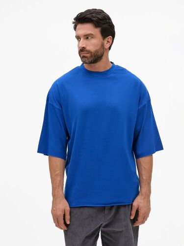 Футболка унисекс T1, синяя, размер XL/XXL