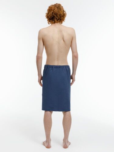 Килт вафельный мужской Onsen, темно-синий, единый размер 6