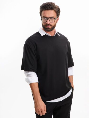 Футболка оверсайз унисекс Lavinia, черная, размер M/L 6