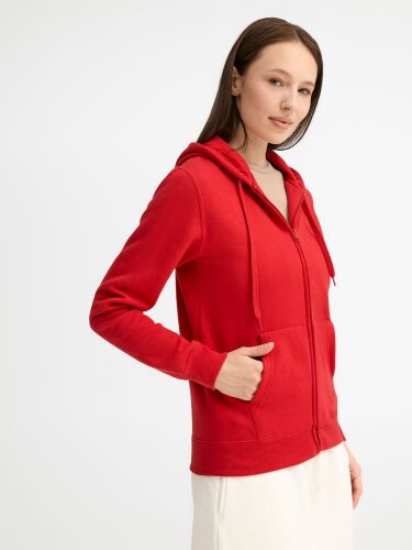 Толстовка женская на молнии с капюшоном Seven Women, красная, ра 6
